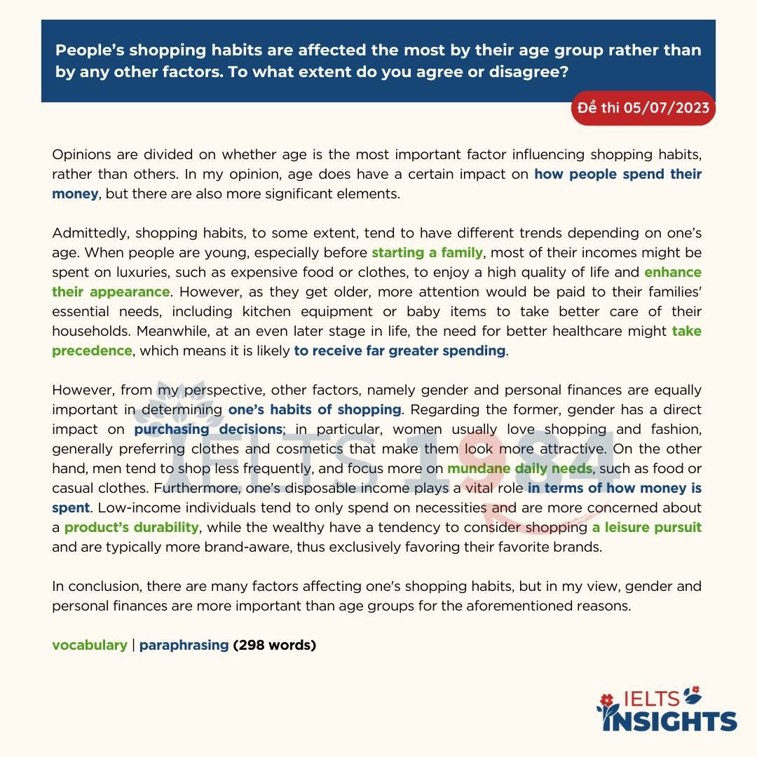 [cùng Viết Essay Từ Số Không]   Đề Thi Ngày 05:07:2023