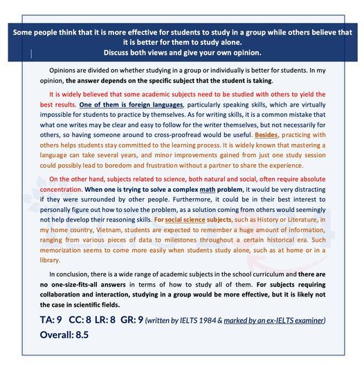 C&aacute;ch Lập Luận Partly Agree & Sample Essay 8.0+