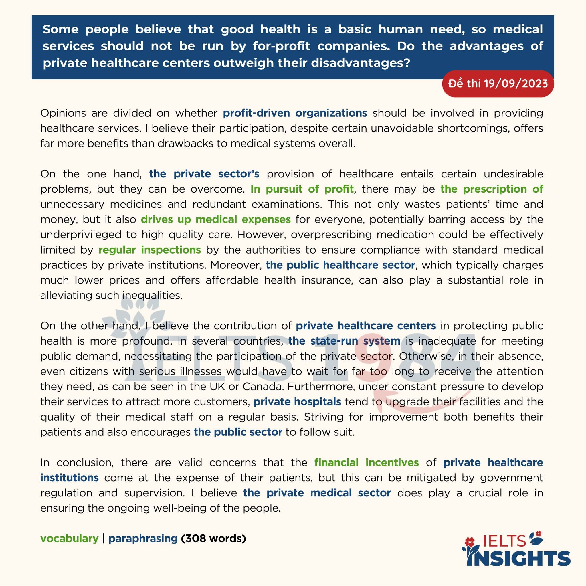 [cùng Viết Essay Từ Số Không]   Đề Thi Ngày 19:09:2023