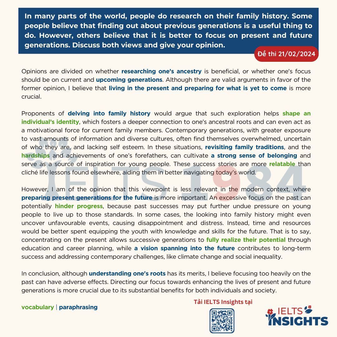 [cùng Viết Essay Từ Số Không]   Đề Thi Ngày 21:02:2024