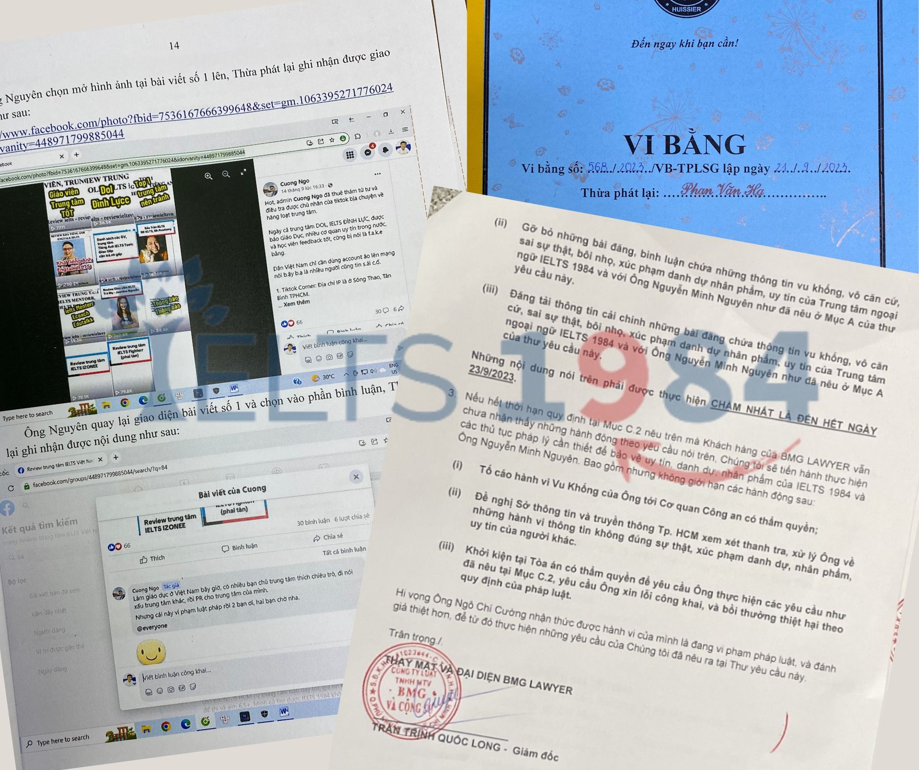 Thông Báo Về Việc Trung Tâm Ielts 1984 Và Thầy Nguyên   Quản Lý Trung Tâm Ielts 1984   Bị Đặt Điều Vu Khống