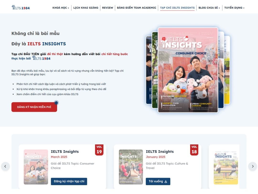 B&agrave;i mẫu IELTS Writing Task 1